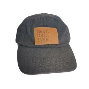 Best Dad Ever Hat Cap Littlest Prince Adjustable Charcoal Denim One Size EUC